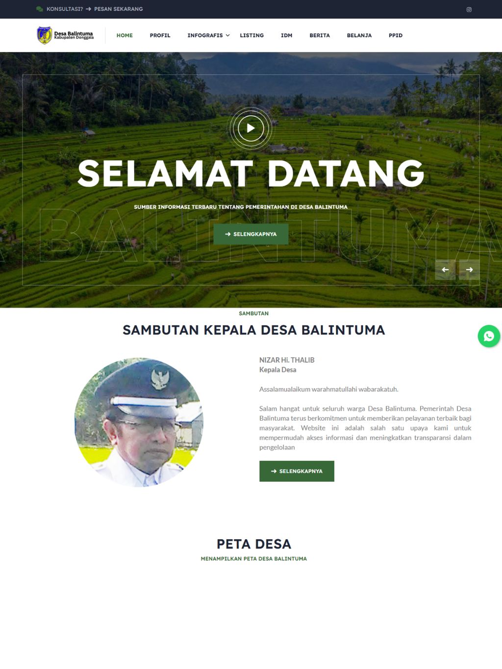 Website Balintuma Digital Desa